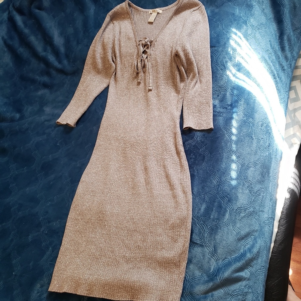 Silver glitter dress